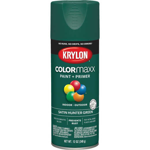 Krylon ColorMaxx 12 Oz. Satin Spray Paint, Hunter Green